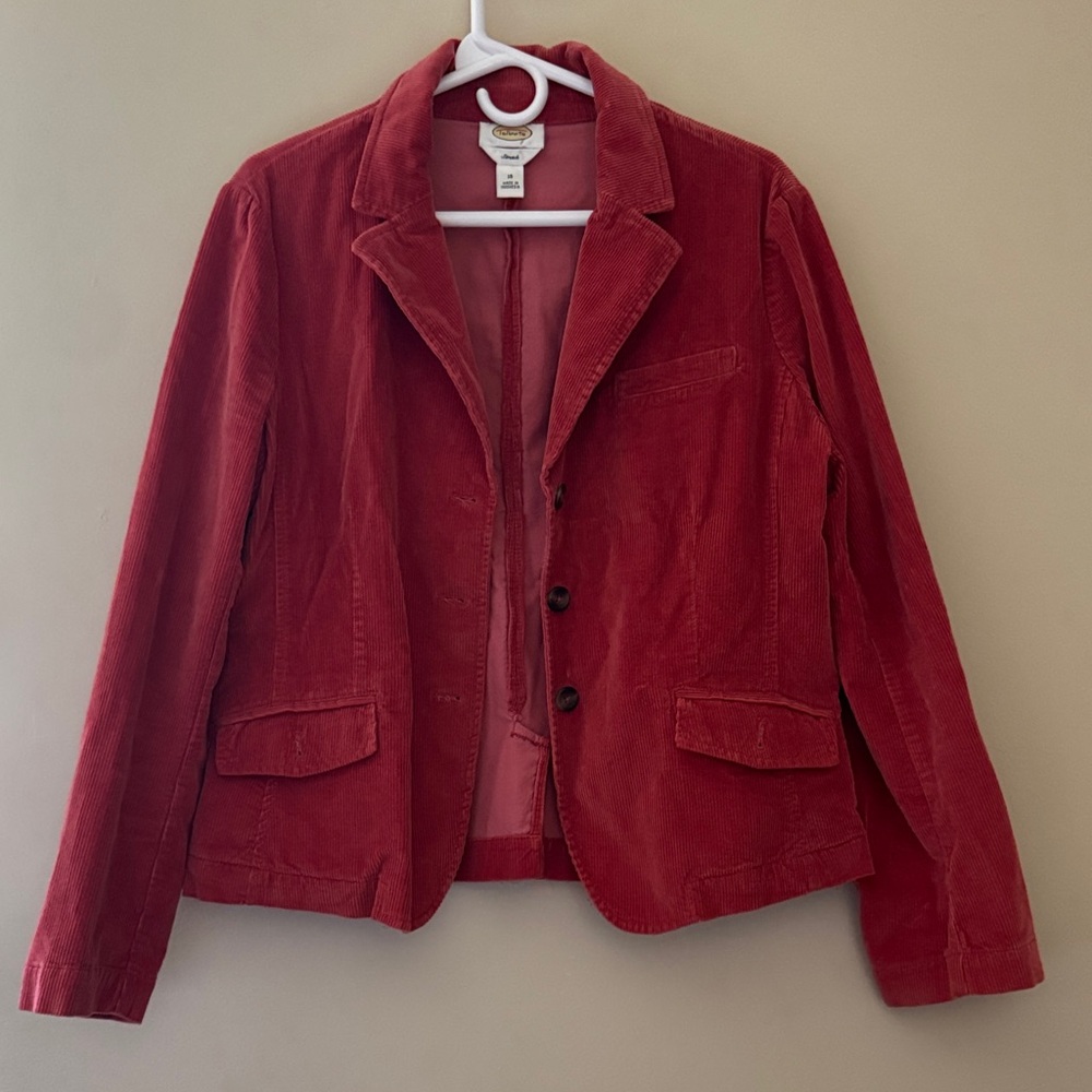 Talbots burnt orange Corduroy Blazer